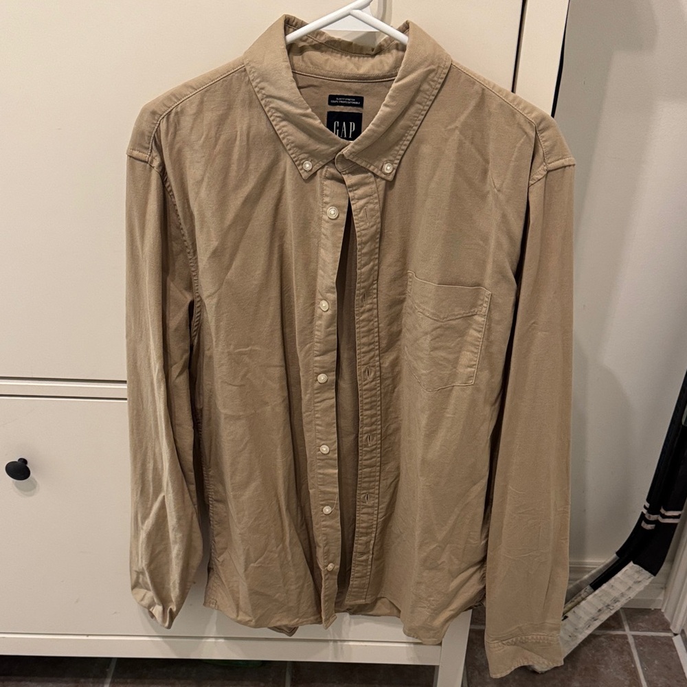 GAP Beige Long Sleeve Shirt